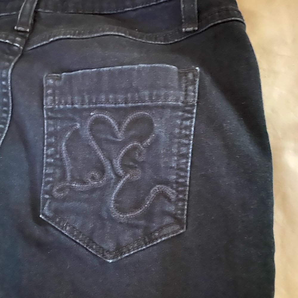Libby Edelman jeans in dark blue wash . Excellent